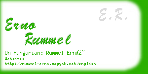 erno rummel business card